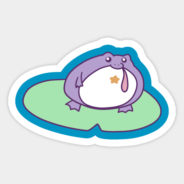 Cute Purple Frog Sticker by saradaboru